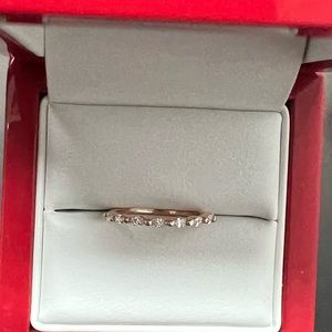 Dainty Marquee Diamond Stack Ring 14k Rose Gold